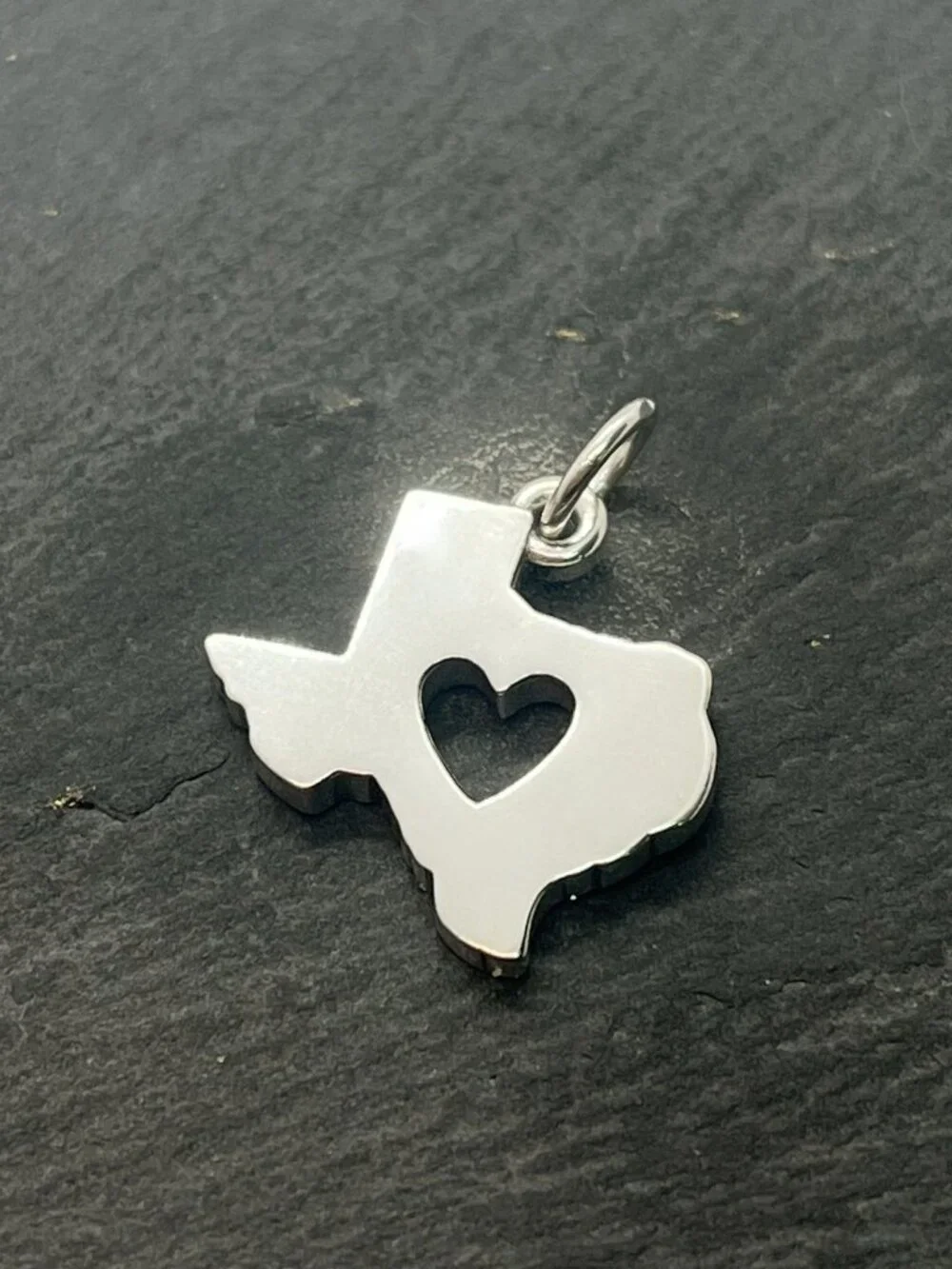 James Avery S925 Sterling Silver Texas State Heart Charm - Picture 1 of 2